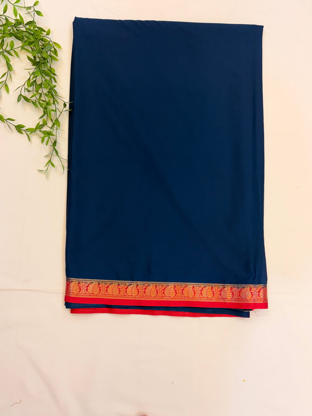 Navy Blue soft crepe Silk Saree