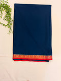 Navy Blue soft crepe Silk Saree