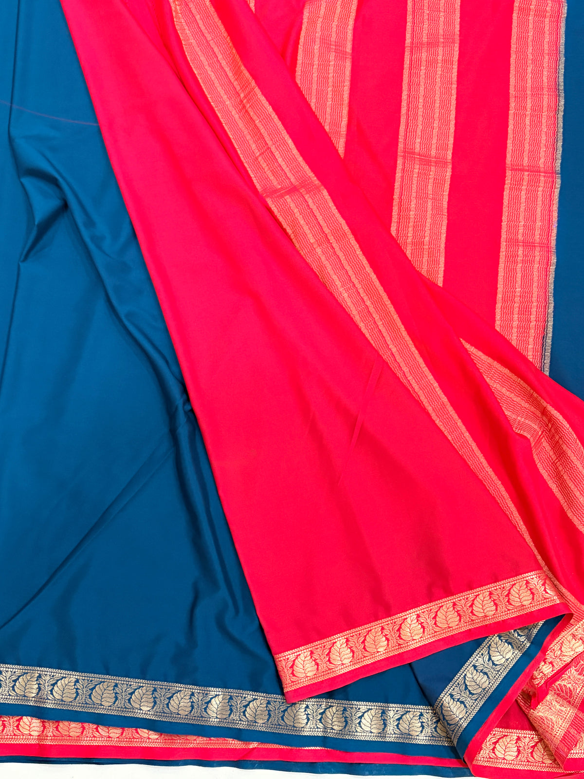 Navy Blue soft crepe Silk Saree