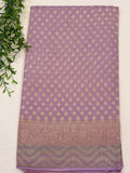 Lavender Khaddi Georgette Saree with Silver Buttis