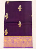 Purple and Lavender Pure Banarasi  Raw Mango Silk Saree with Sona Roopa Butti's