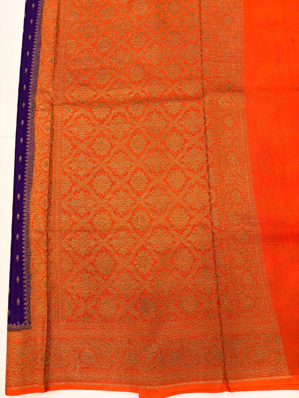 Deep Purple Banarasi Crepe Georgette Saree